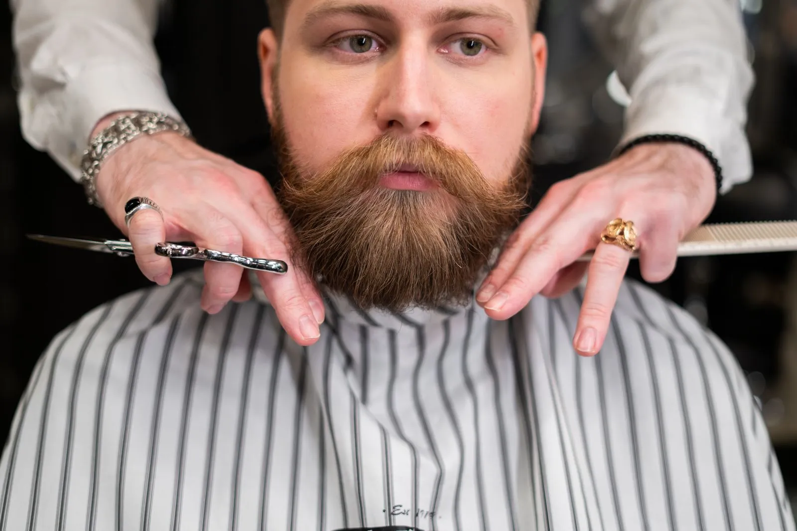 Barba completa retallada a tisora